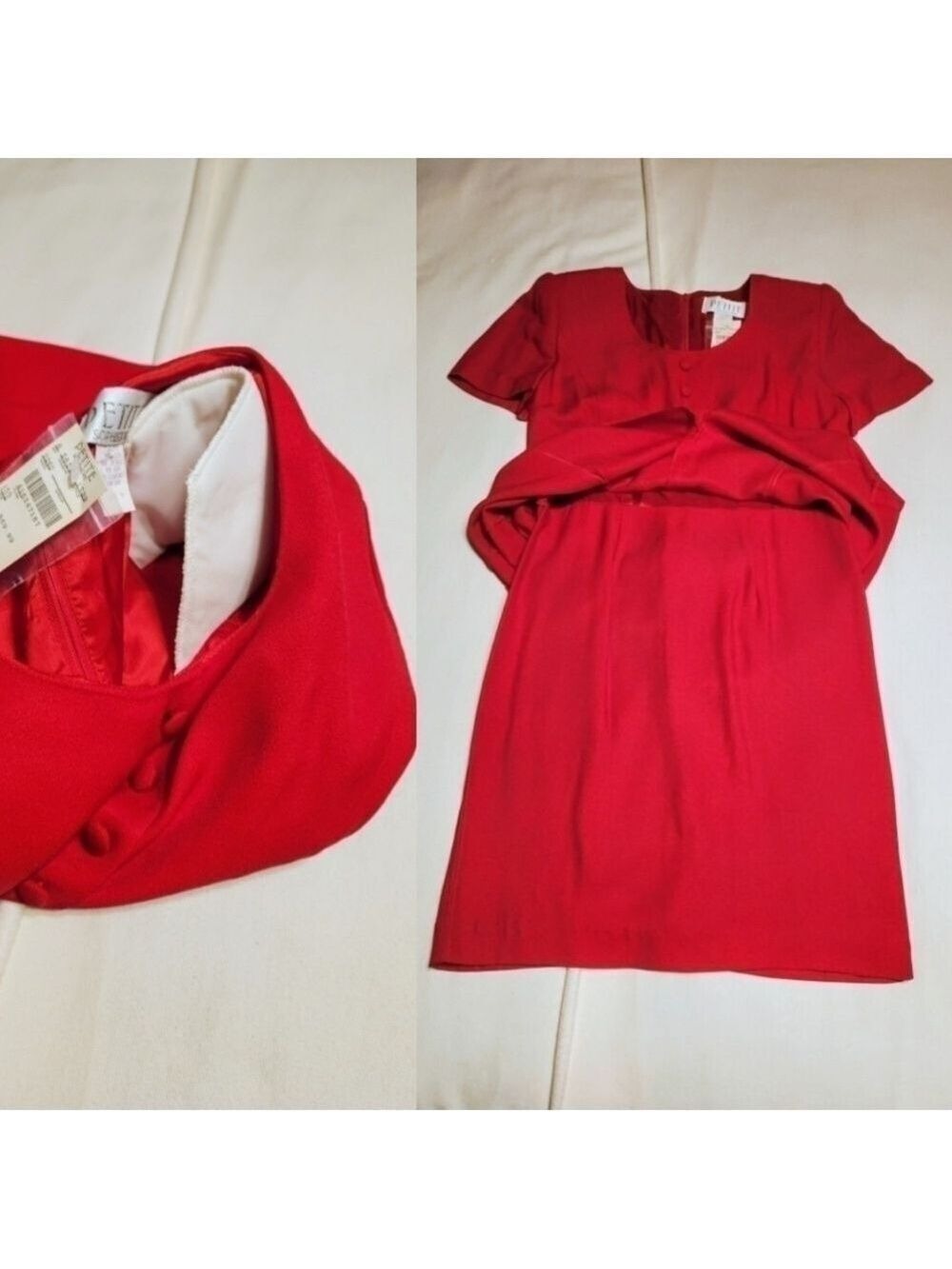 Petite Sophisticate Red Dress Petite Size 2 - Picture 11 of 13
